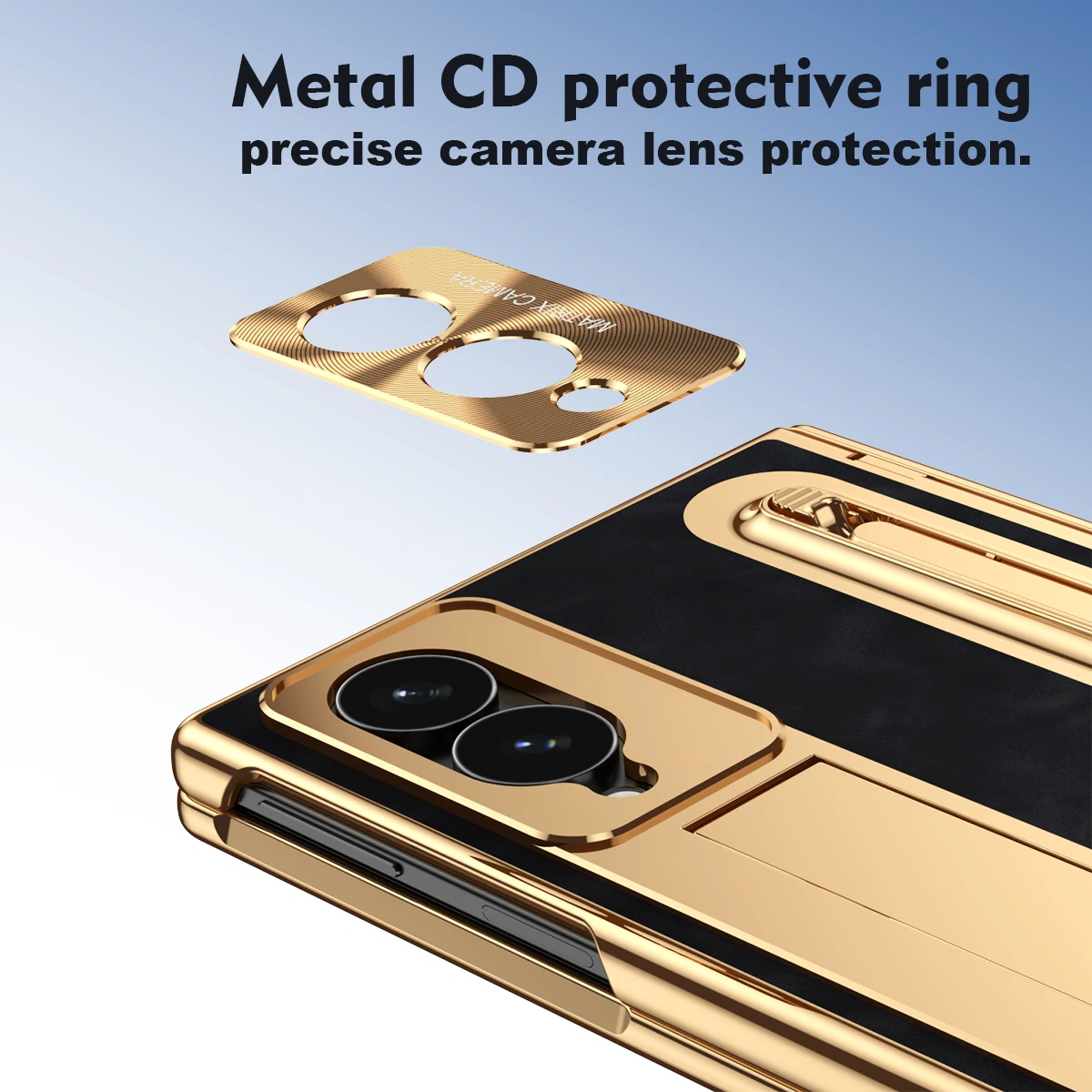 Premium Foldable Phone Case with Hidden Stand and Pen Slot - Includes HD Screen Protector