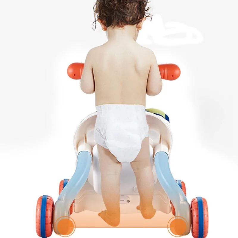 Baby Walker Multi-function Adjustable Baby Walker Car Helps Walk Activity Music Mobile phone + Electronic organ + Drawing Board