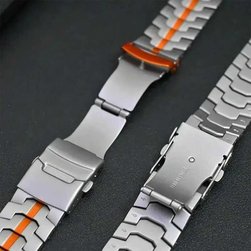 Luxury 22mm Stainless Steel Metal Wristband Bracelet