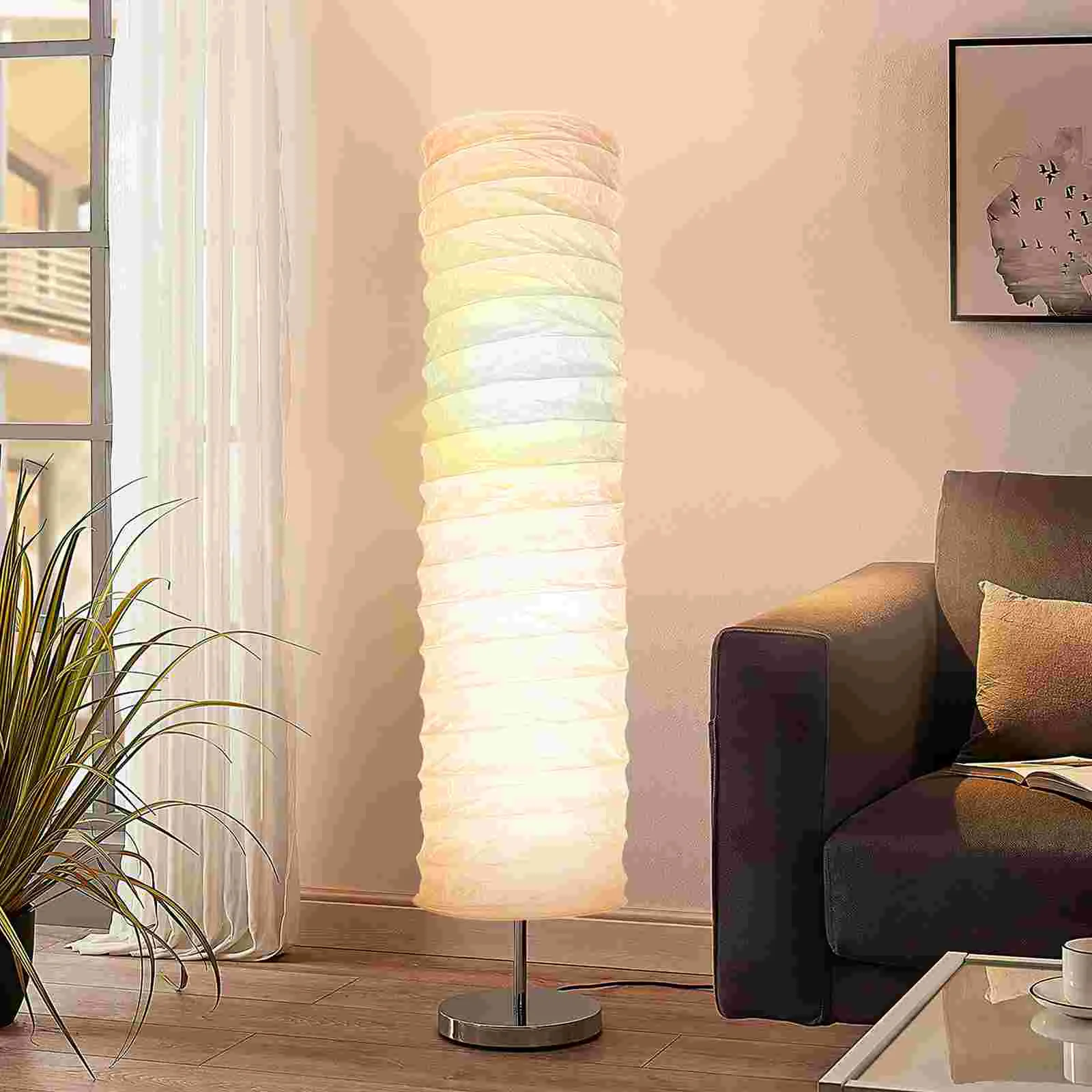 Paper Floor Lamp Cover Modern Nordic Style Standing Lamp Shade Protector Contemporary Home Hotel Decoration