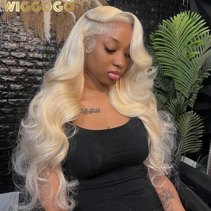 Wiggogo Blonde Lace Front Wig Human Hair Glueless Wig 613 Hd Lace Frontal Wig 13X6 Body Wave Human Hair Wigs 13X4 Hd Lace Wigs