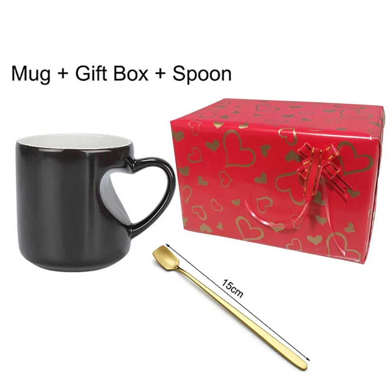Personalized Heat-Sensitive Color Changing Mug - Custom Photo and Text Design