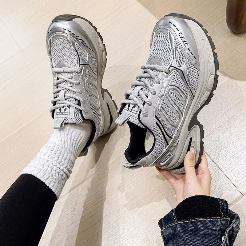 Daddy shoes women's thick sole sports retro 2024 spring new casual everything explosive