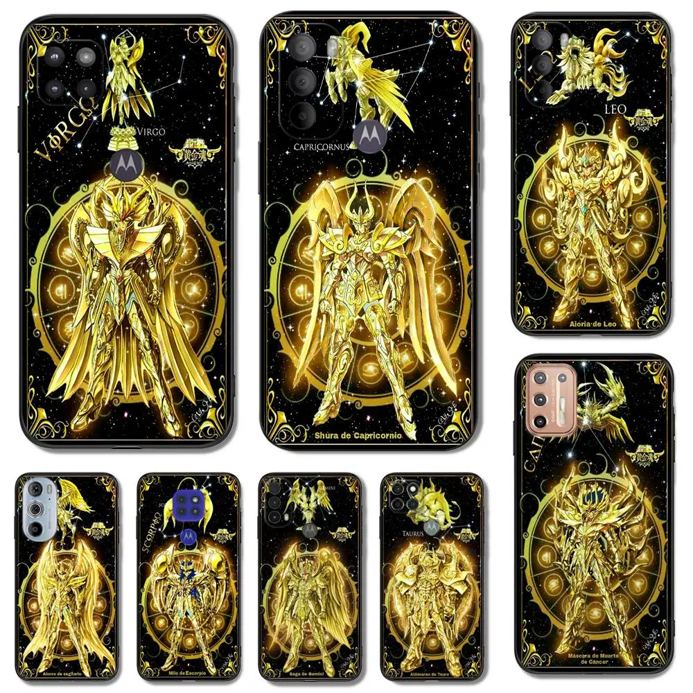 Custodia In Tpu Nero Per Motorola Moto Edge 30 Neo Pro Ultra Fusion 5G Cartoon Saint Seiya Gold Saints Card