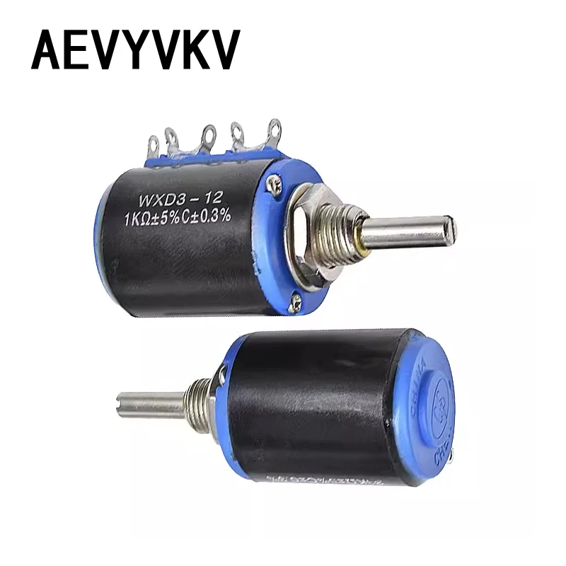 Wire Wound Potentiometer WXD3-12-1W Precision Multiturn Potentiometer 100 220R 470R 1K 2K2 3K3 4K7 5K6 10K 22K 33K 47K WXD3-12 1W Wirewound Potentiometer