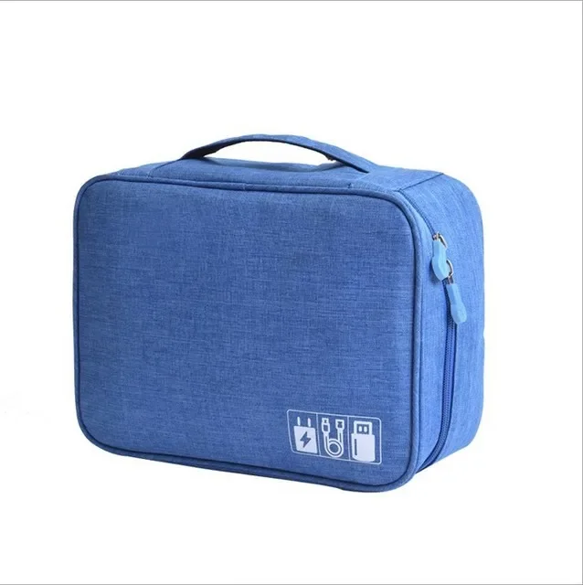 Travel Cable Storage Multi-Function Digital Gadget Organizer – Double Layer Pouch for Electronics and Accessories