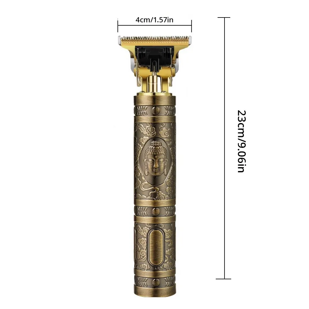 Vintage T9 Hair Trimmer Machine Cordless Hair Cutter Finishing Machine Beard Clipper for Men Rechargeable Electric Shaver