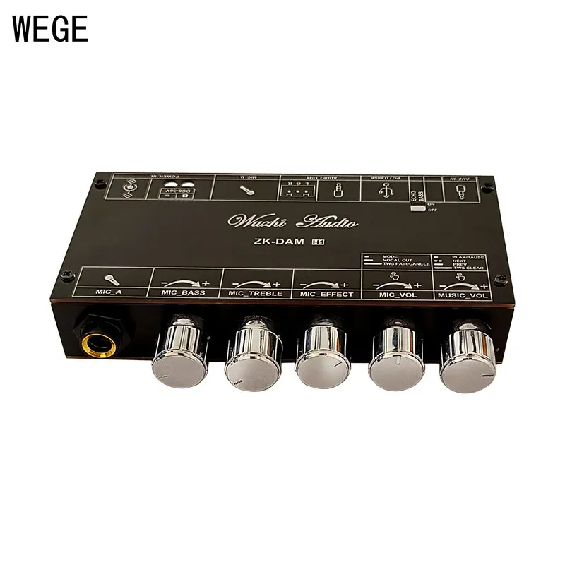 WEGE ZK-DAM H1 Karaoke Reverb Board Front Effect Microphone
