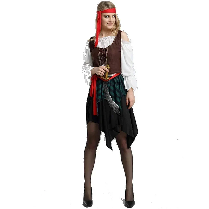 

Cosplay Costume for Halloween Dress-up Performance-ready Adult Caribbean Pirate Anime Cosplay