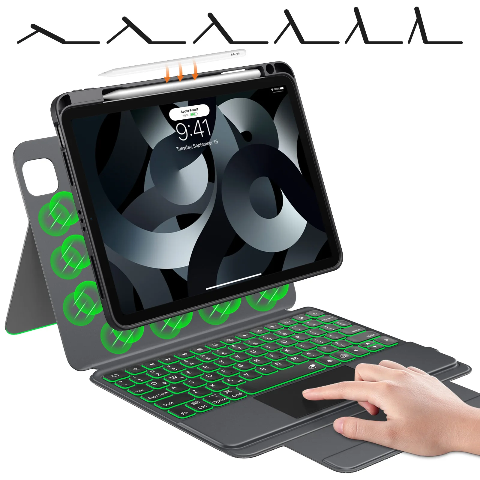 Case Moko Para iPad Air 5 A2588 A2589 Funda Con Pen Holder