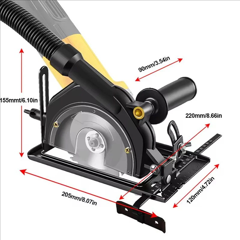 Hander Stand Convert Cutting Machine Base Woodworking Table for Angle Grinders 100-125 With Dust Cover 45&deg; Adjustable
