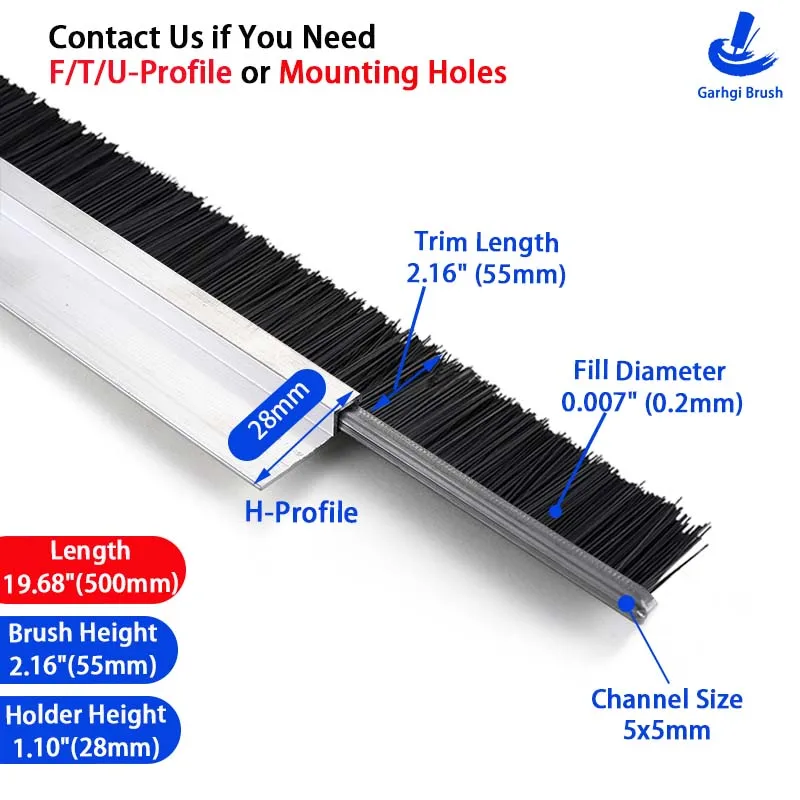 Versatile Weatherproof Sealing Brush for Doors and Windows – Dust and Insect Barrier