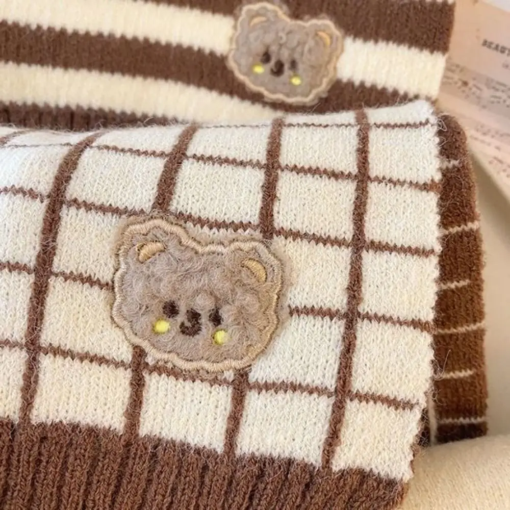 Description Picture 6 of itemDurable Knitted Wool Plain Scarf Plain Milk Tea Color Baby Scarf Warm Kids Wool Scarves