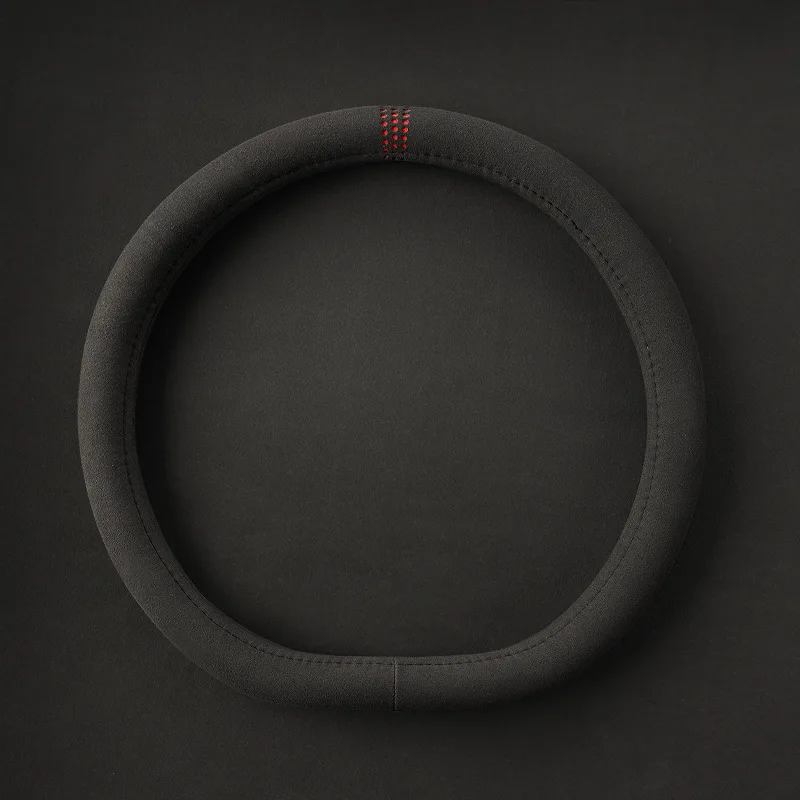 Auto Steering Wheel Cover New Suede Cover For All Seasons Auto Steering Wheel Cover Ultra-thin Non-slip D-shaped Round Breathable