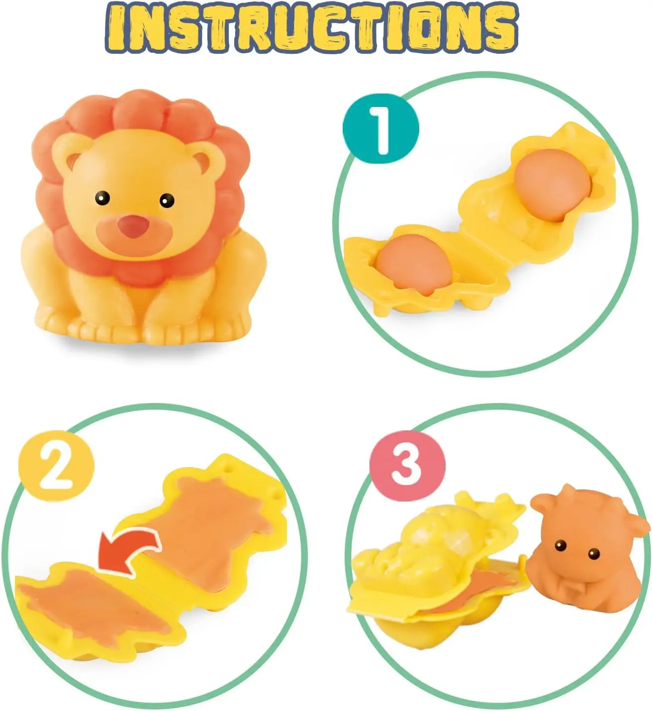 Cartoon 3D Animal Play Dough Molds DIY Creation Tools For Kids Toddlers Various Animal Molds Rolling Pins Clay Dough Accessories 6