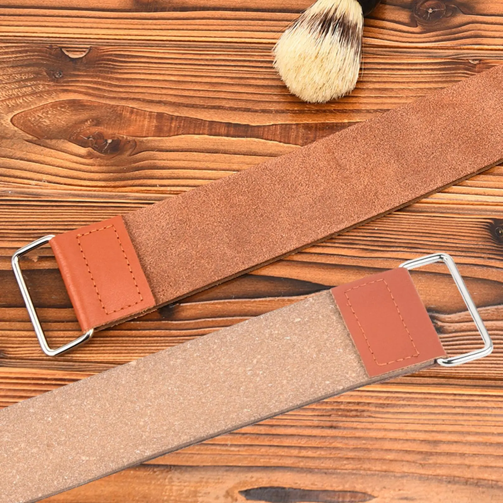 Shaving Strop Shaver, Strop Sharpening Tool with Hanging Hook, Compact Sharpening Belt PU Leather for Salon Travel Barber