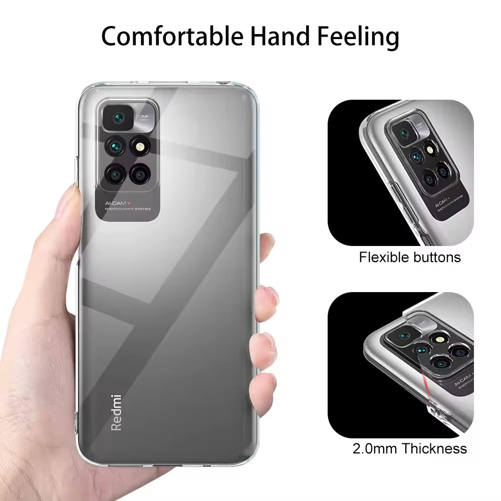 Transparent Shockproof Clear Soft Back Phone Case