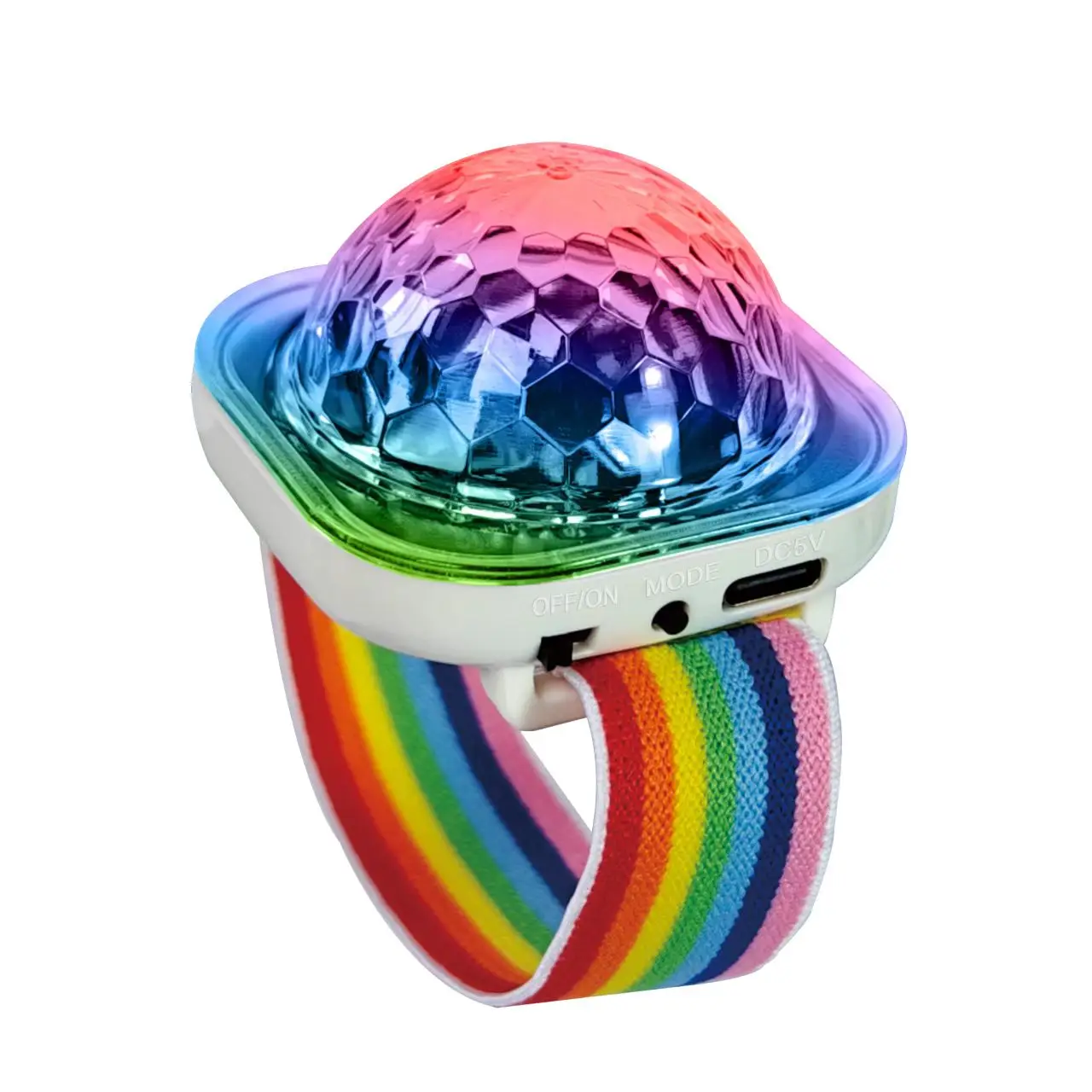 מנורת לילה צבעונית ניידת בעלת תאורת LED לבמה, שליטה קולית, שעון ילדים נשלף, מנורת אמביינט לקונצרטים ב-KTV ובבר