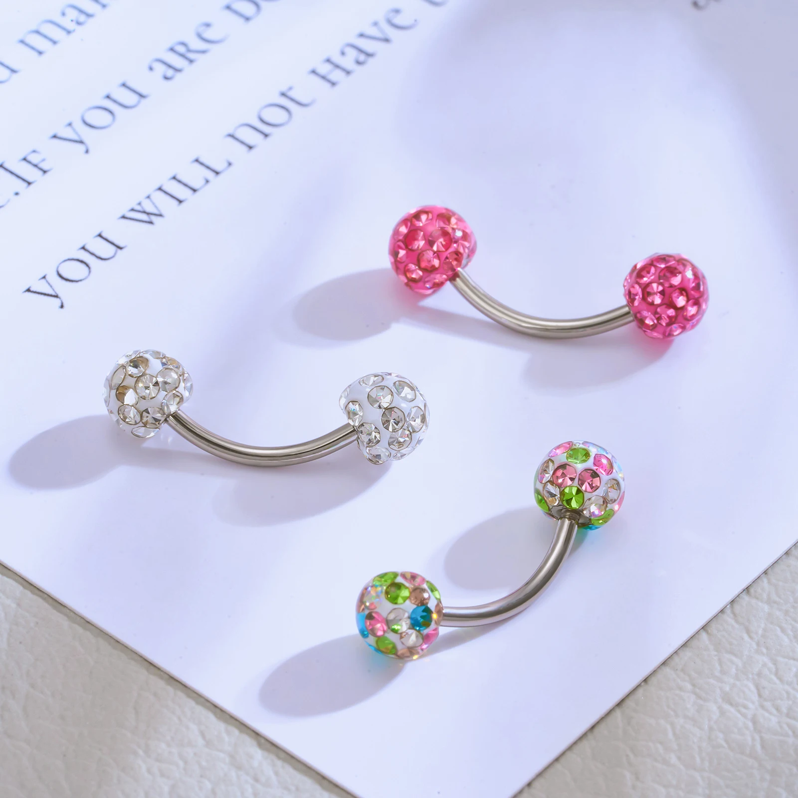 ASTM F136 Titanium Ferido Ball Labret Lip Stud Earring Eyebrow Piercing Jewelry Nose Stud C rod Body Jewelry for Women