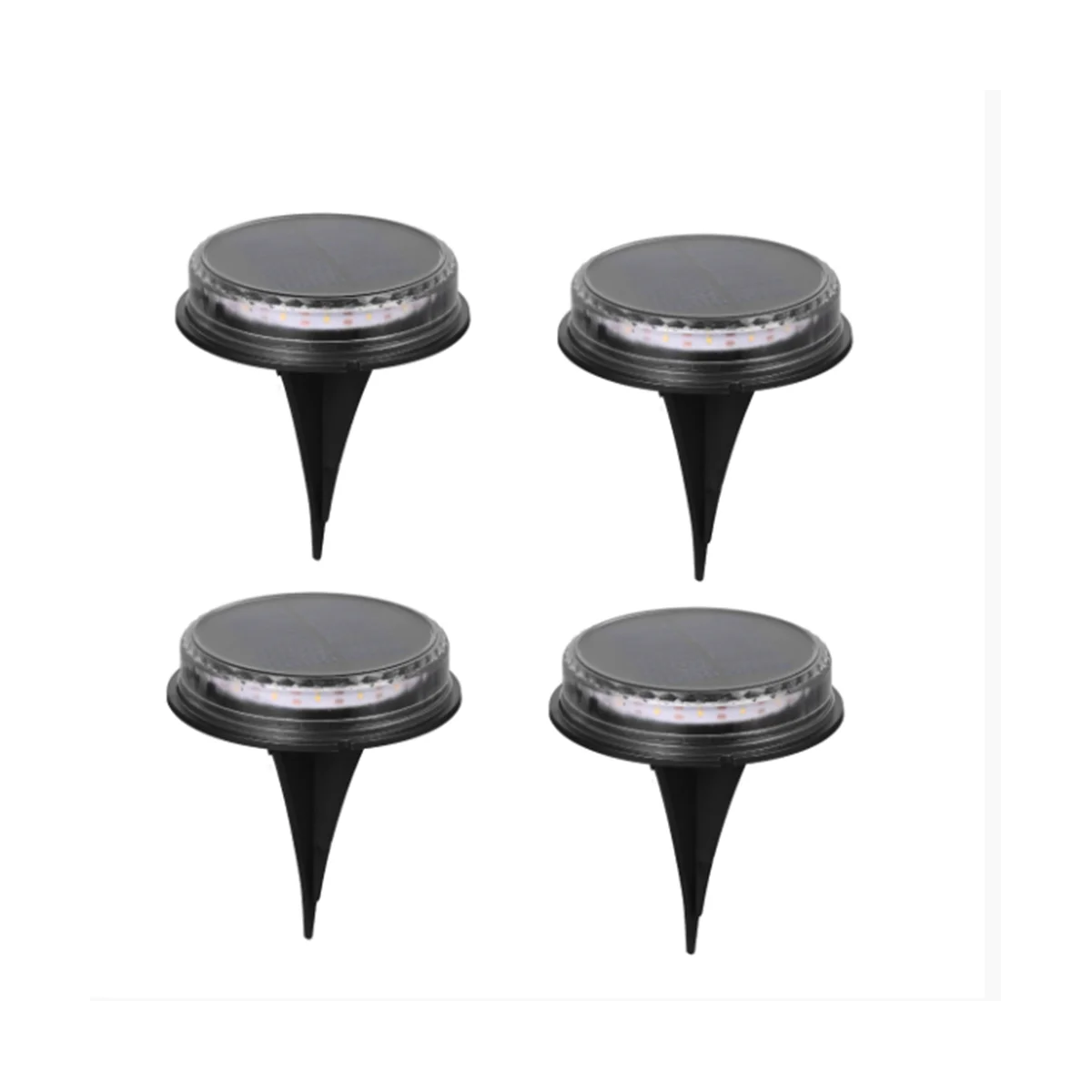 

4PCS Super Bright LED Solar Pathway Light Outdoor Auto Garden Light Waterproof Ground Lamp for Garden Decoration-A