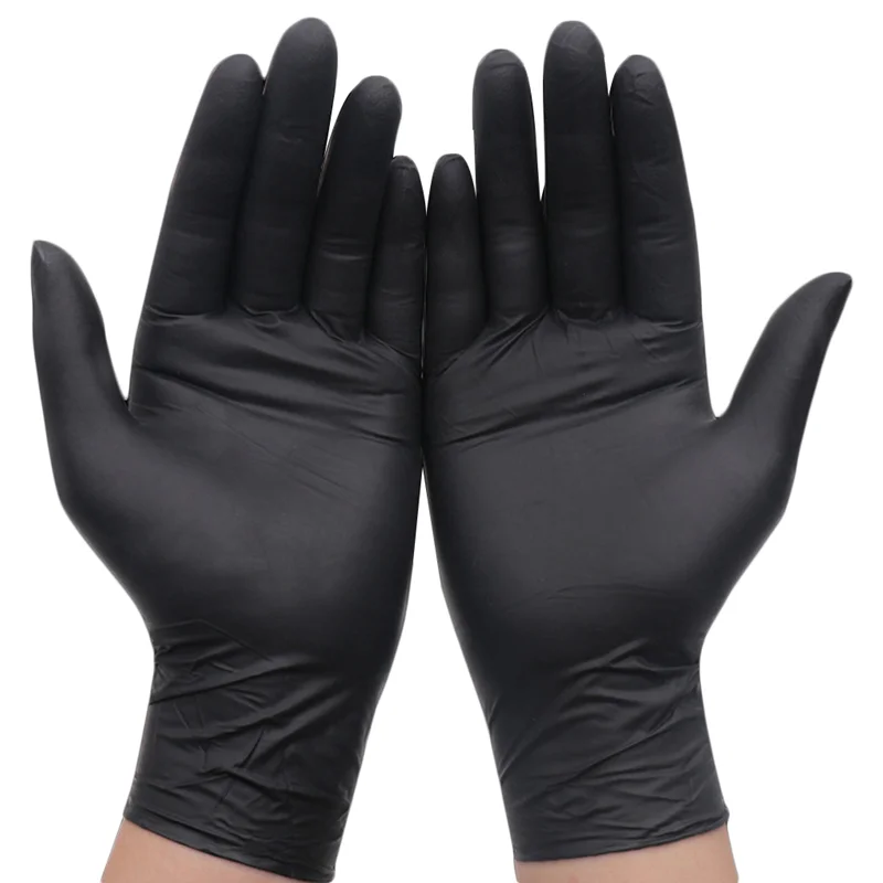 Disposable Nitrile Gloves XS Allergy Free Protect Safety Hand Gloves for Work Kitchen Dishwashing Mechanic Pink Black disposable gloves,nitrile gloves,dishwashing gloves,protective gloves,cleaning gloves,safety gloves