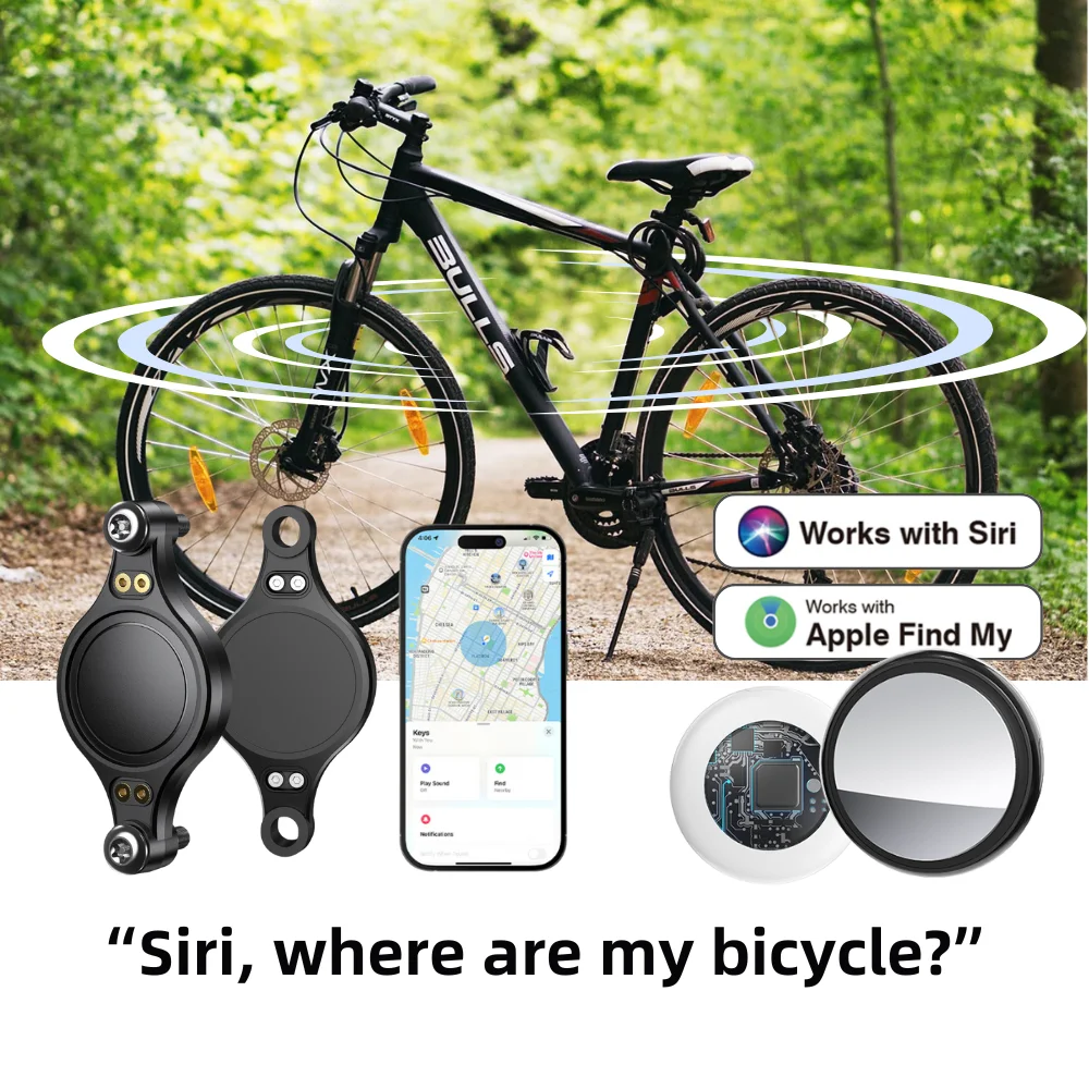 YGREY Bicycles Mount Anti-theft GPS Tracker, Findmy Keys Finder and Pet Locator for Keys, Compatible for Airtags