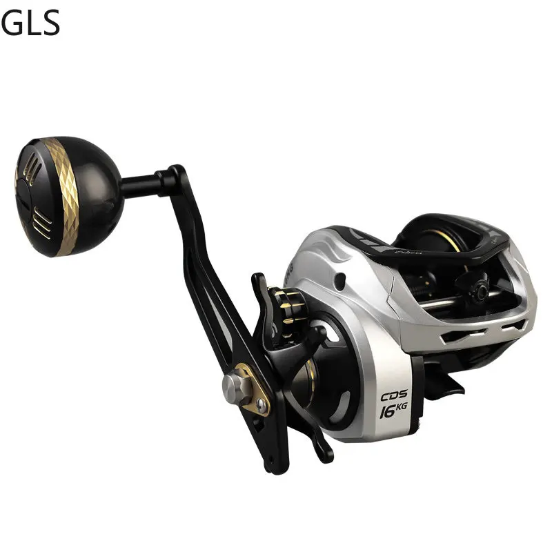 GLS High Quality 6.3:1 Saltwater Bass Fishing Reel Lightweight Large  Capacity Metal Spool Baitcasting Reel Fishing Accessories