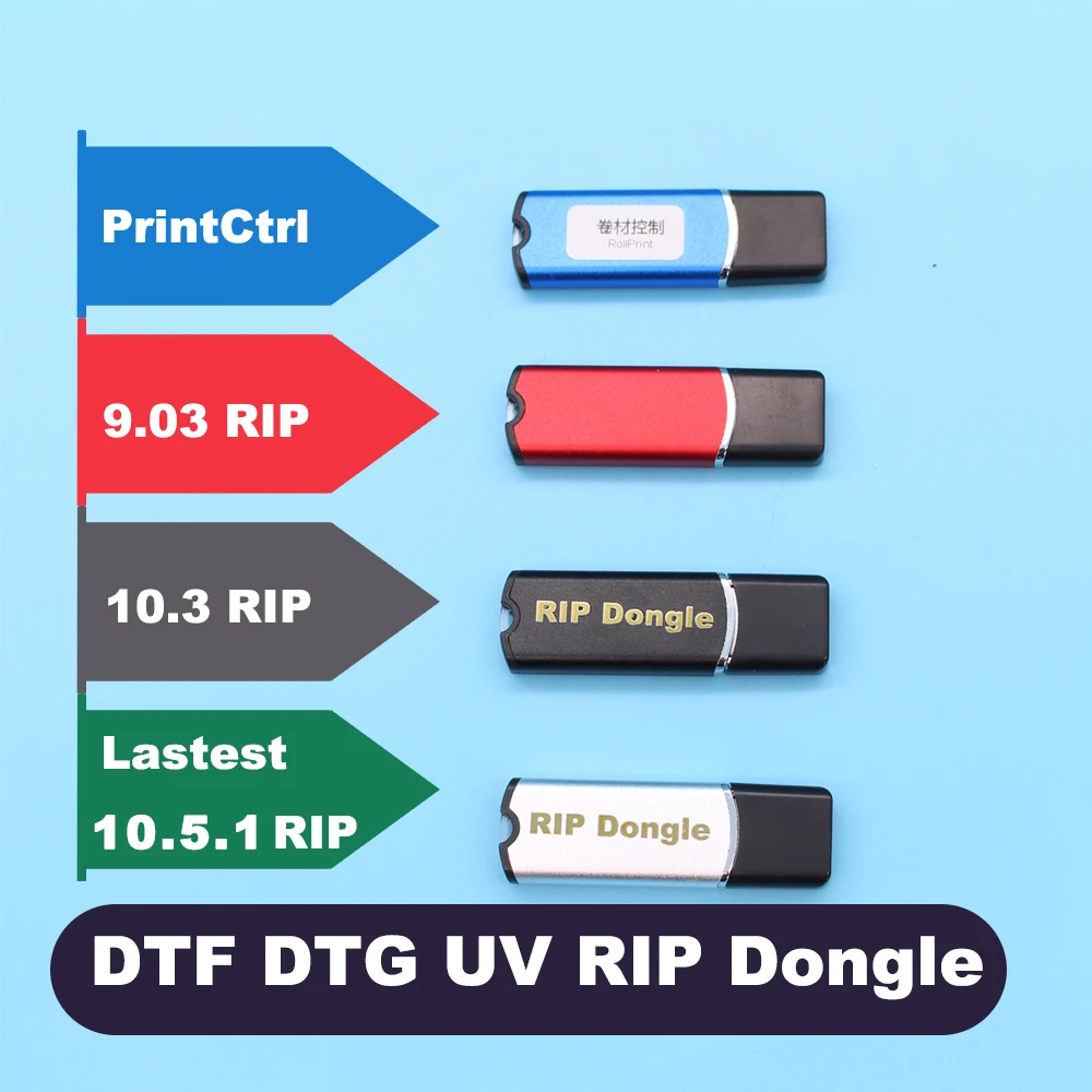 DTF RIP 10.5.1 10.3 9.03 Software DTG 10.3 RIP Dongle Key For Epson L805 L800 R1390 L1800 R2000 4880 7880 P6000 DTF Software RIP 3d printer roller