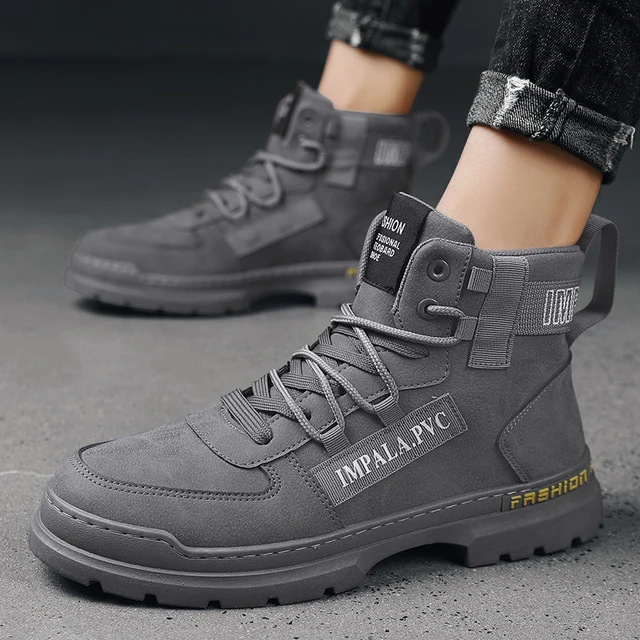 Deportivos zapatos de invierno para hombre grises - Imagen 5