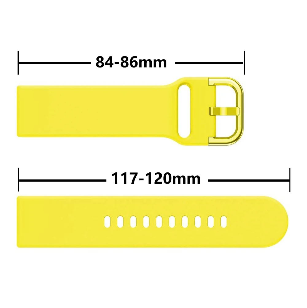 Universal Silicone Smartwatch Band - 20mm/22mm Strap in Multiple Sizes