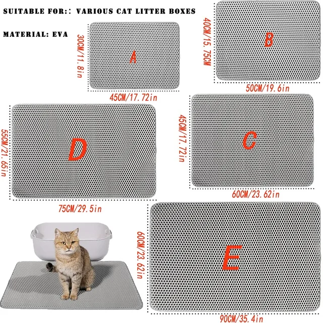 Cat Litter Mat Large Size Waterproof Pet Toilet Cat Litter Trapping Mat Non Slip Double Layer Cats Litter Box Pad Pet Product 2