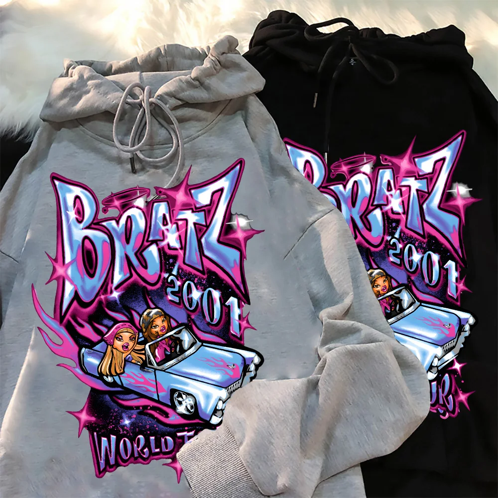 Bratz Letter Sweatshirt Harajuku Kawaii Cute Hoodie Women Kpop Winter  Clothes Femme Top Aesthetic Oversized Hoodies Friends Xуди - Hoodies &  Sweatshirts - AliExpress