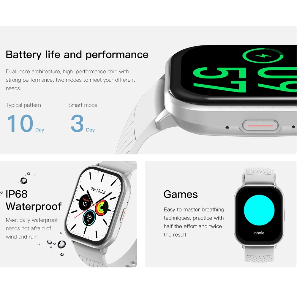 2025 New Fashion Smart Watch Women Heart Rate Sports Fitness Tracker IP68 Waterproof Bluetooth Call Smartwatch Men Android iOS