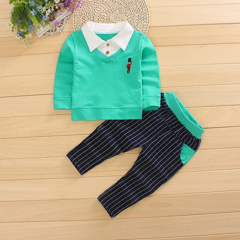 IENENS Autumn Children's Sets Boy Long Sleeves Outfits Clothing Kids Baby Boys Casual Outfit Suits Clothes T-shirt + Trousers