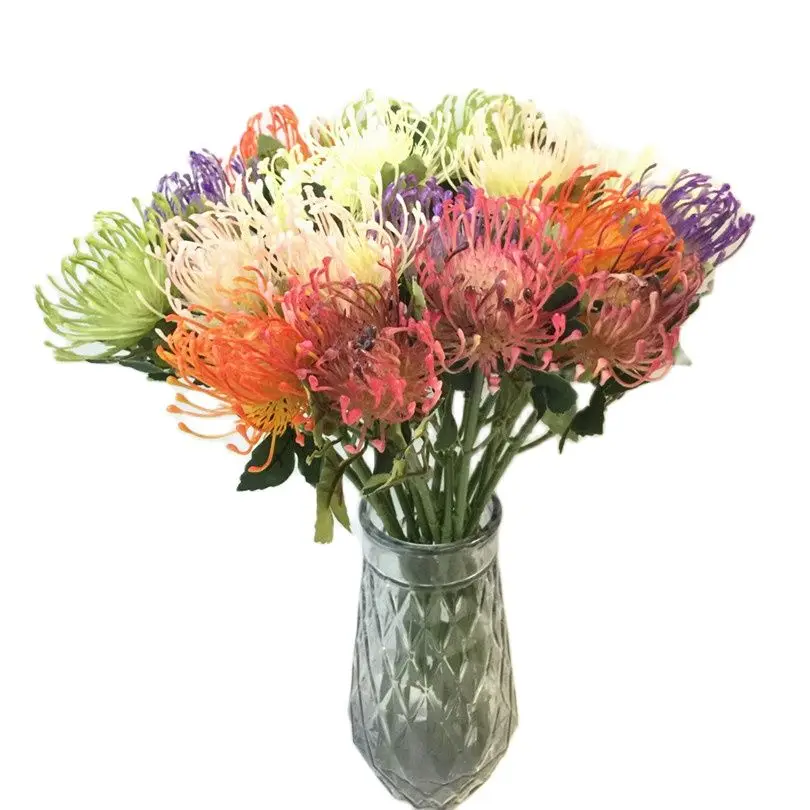 

11 шт. пластиковый цветок одуванчика Leucospermum cordifolium искусственные цветы в австралийском стиле native Hakea игольница цветы
