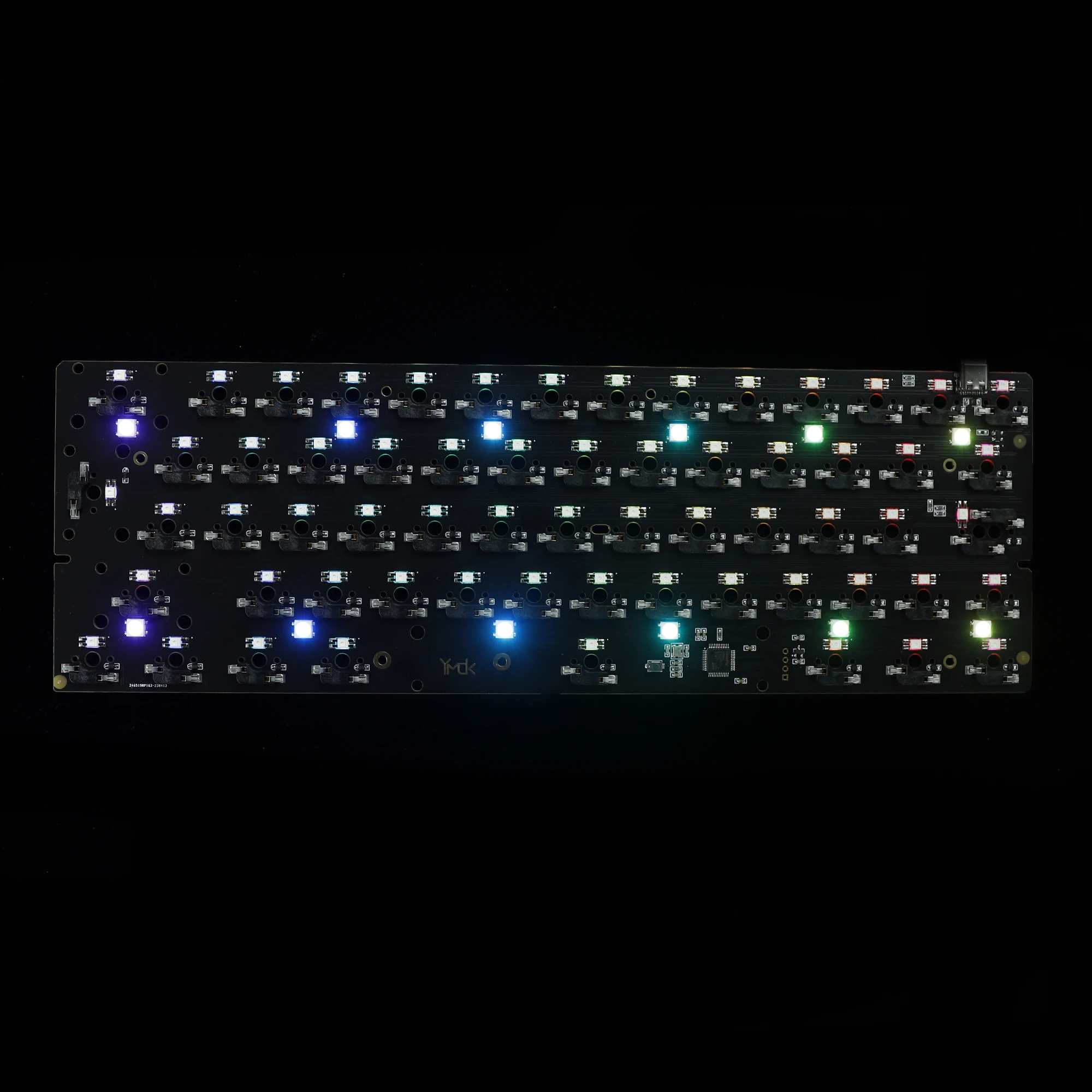 Soquete Inteiramente Programável do Kailh Ymd62 Gh60 Pwb Iso Rgb Via Frasco para Injetáveis - Imagem 4