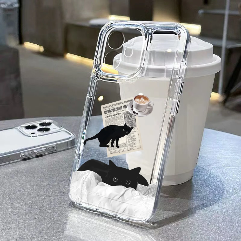 Cute Cat Phone Case For iPhone 16 Pro Max 14 11 13 15 12 XR