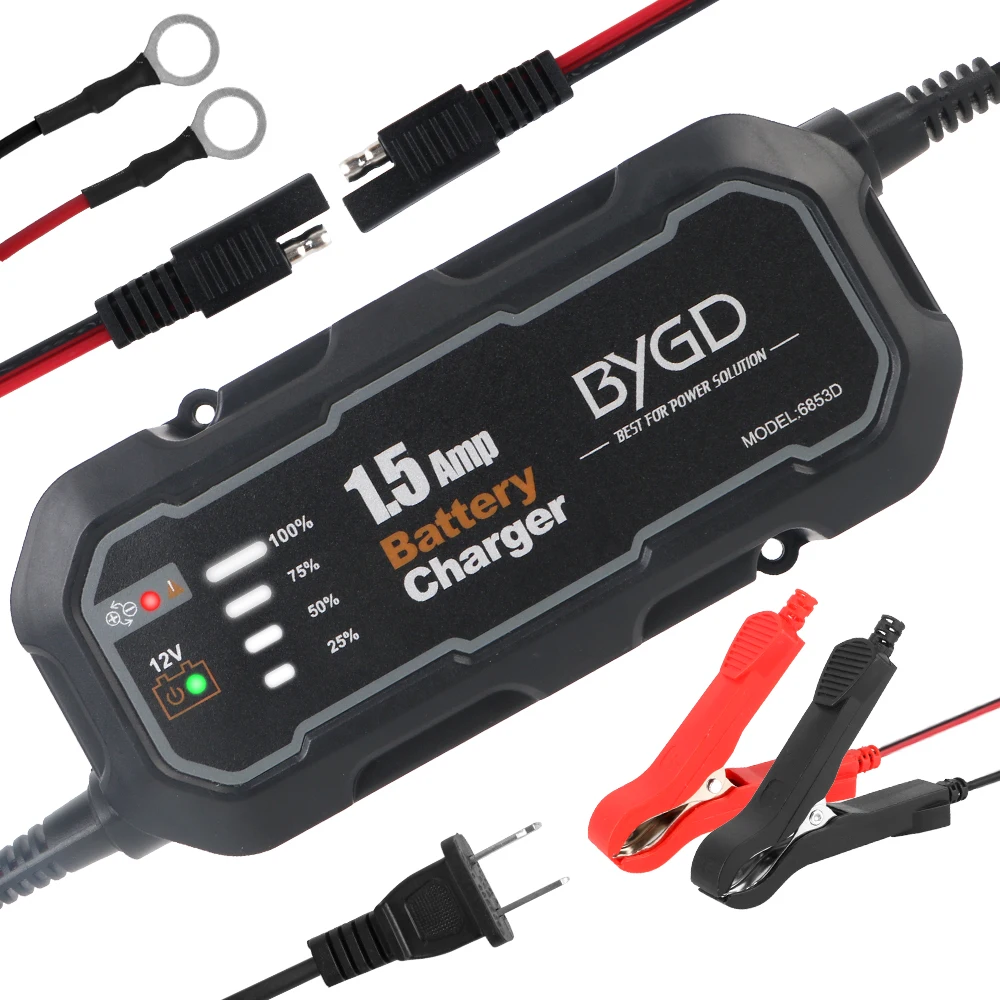 자동차/RV/ATV/보트 자동 배터리 세류 충전기에 대 한 LED 자동 스마트 오토바이 배터리 충전기 유지 보수와 12V 1500mA