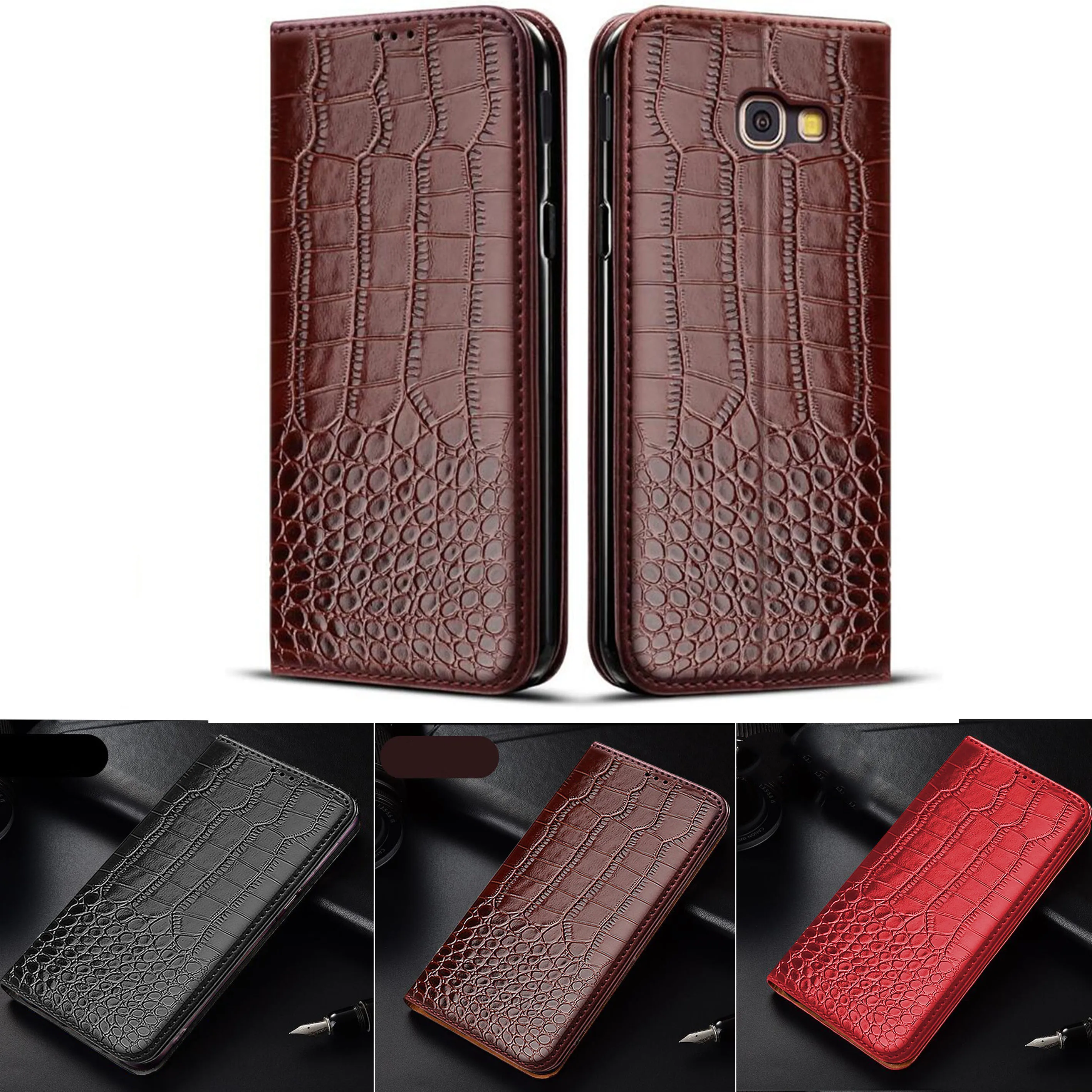 Per Samsung Galaxy A8 2018 A7 2018 A6 2018 A5 2018 A5 2017 J8 2018 J6 2018 J730 J530 J330 Portafoglio Custodia In Pelle Antifurto