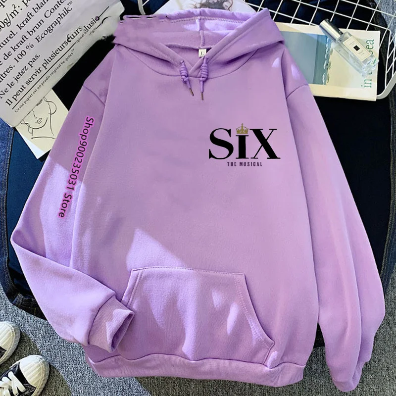 Six The Musical Letter Print Sweatshirts 2023 Woman Round Neck Long Sleeve Fashion Pullover Tops Vintage Casual Lady Sweatshirt 3