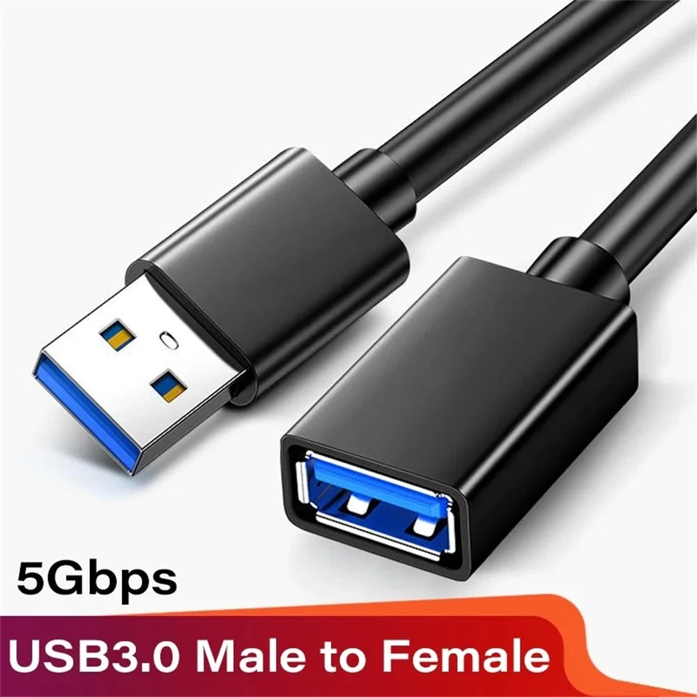 0.5/1/2/3/5M USB Extension Cable 3.0 Data Cord For PC Smart Laptop TV SSD USB Male to Female Computer Camera Printer Connector