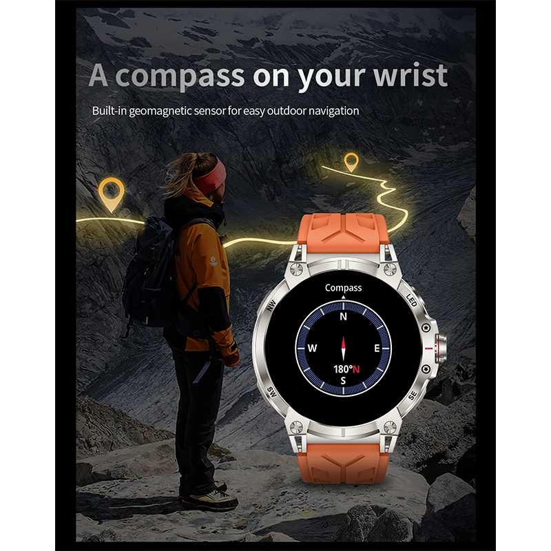 VALDUS Smartwatch Man Woman AMOLED NFC Compass Heart Rate Flashlight Sports Long Battery Life 2025 New VS19 Smart Watch BT Call 4