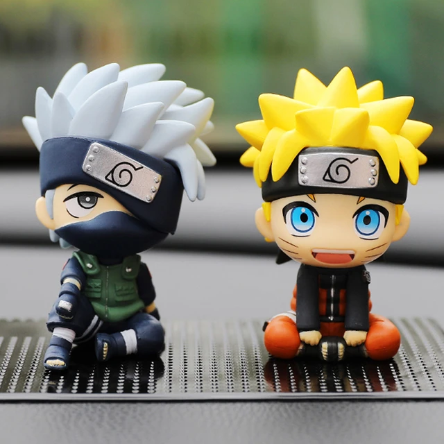 Boneco de brinquedo do naruto, 9cm, 2 estilos, pvc, coleção fofo