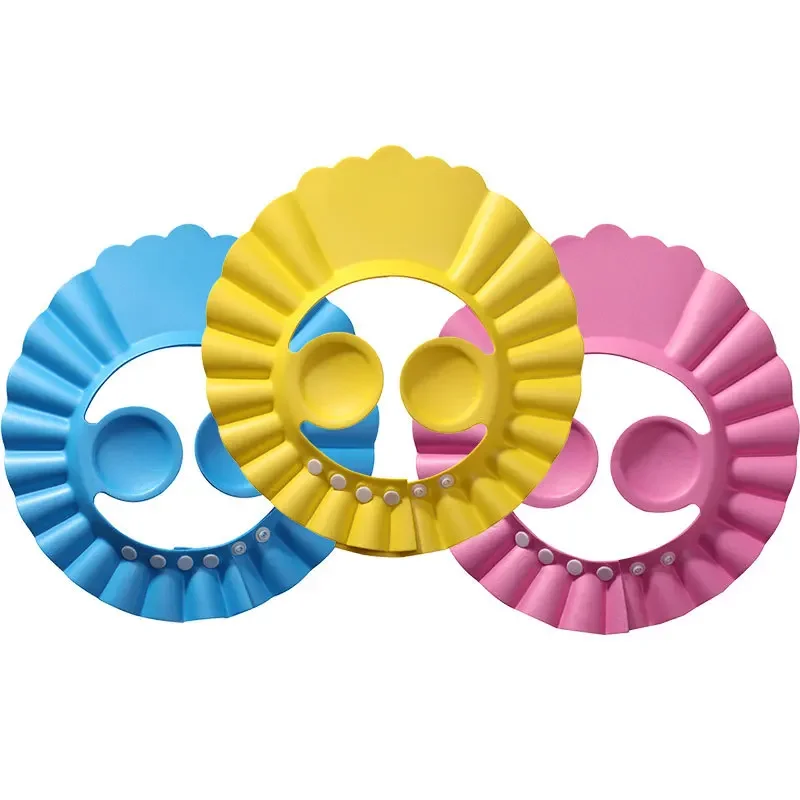 Baby Shower Caps Shampoo Cap Wash Hair Kids Bath Visor Hats Adjustable Shield Waterproof Ear Protection Eye Children Hats Infant
