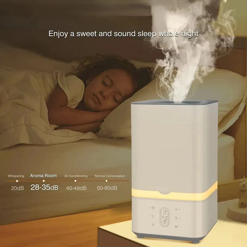 Lager Capacity High Life Touch Panel 5L Cool Mist Ultrasonic Humidifier for Home Office Diffuser Essential Oil Humidifying Spray 4