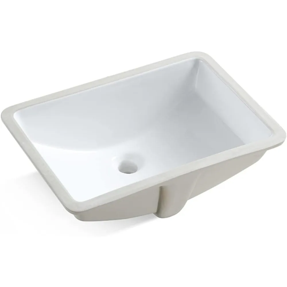 

Bathroom Sink 18 Inch Vessel Sink Rectangle Undermount Bathroom Sink Lavatory Vanity Ceramic White Sinks Furniture Fixture Home