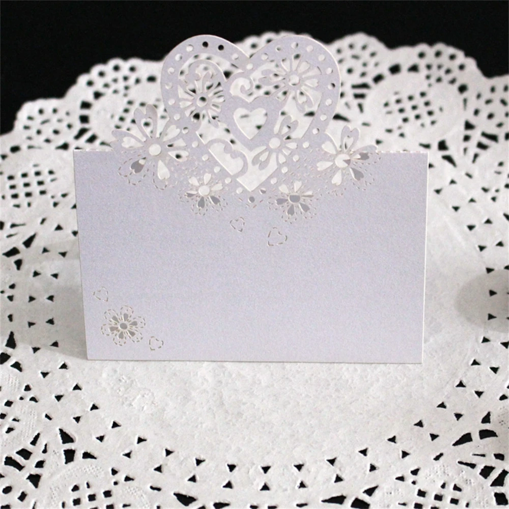 200pcs Wedding Party Love Heart Table Name Place Cards