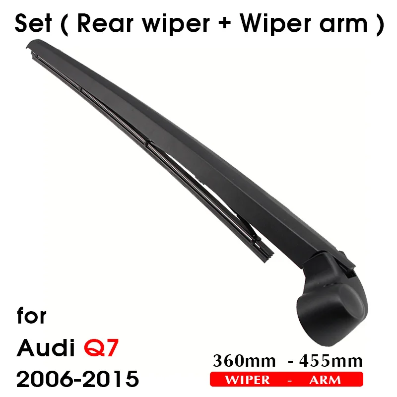 Car Wiper Blade For Audi Q7 2006-2015 Rear Back Windshield Windscreen Rear Wiper 360mm+Arm 455mm Car Accessories