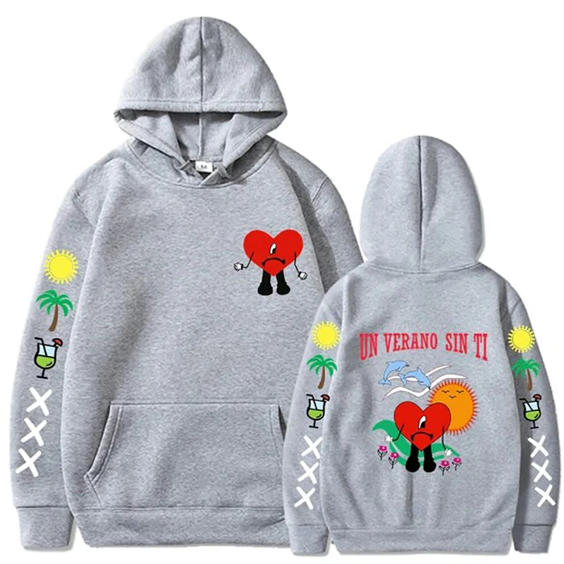 Funny Bad Bunny Hoodies Un Verano Sin Ti Print Men Woman Streetwear Hoodie Hooded Pullover Unisex Tracksuit Clothing Sweatshirts 5
