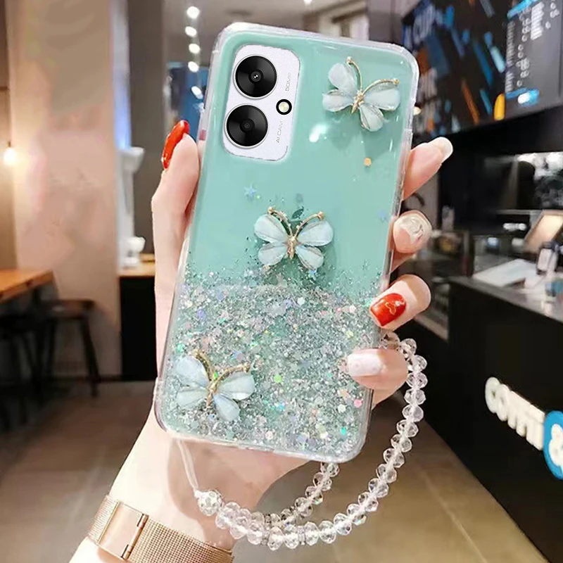 Funda Xiaomi Redmi 14 Para Xiaomi Redmi Note 14 4G - TPU Transparente, Cristal Templado Incluido Funda Con Cuerda